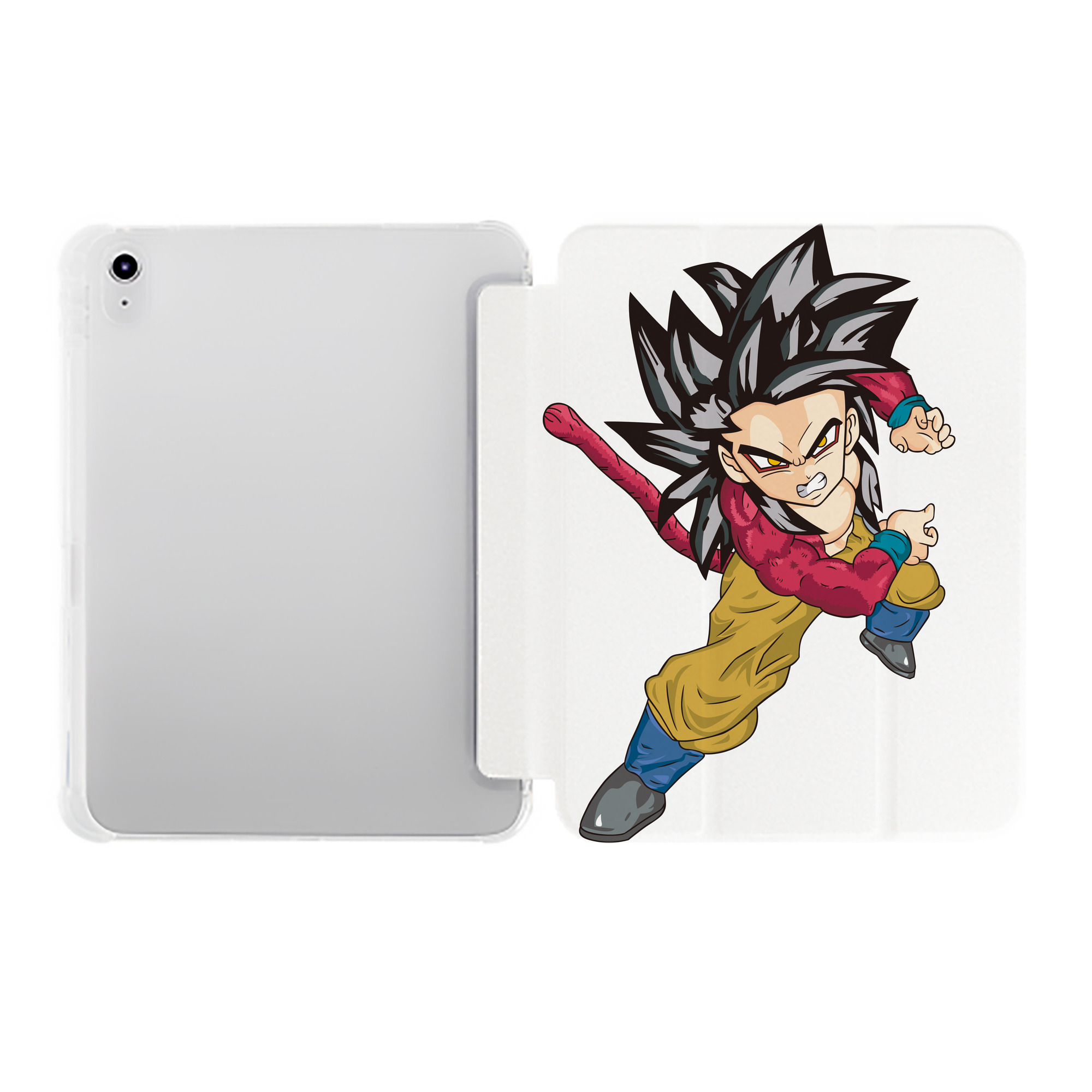 （画像用） ドラゴンボール 孫悟空（そん ごくう）Son Goku カカロット DRAGON BALL Kakarotto IPad ケース ペン収納付き 三つ折りスタンド PUレザー×シリコン 対応機種9.5/10.5/10.9インチ